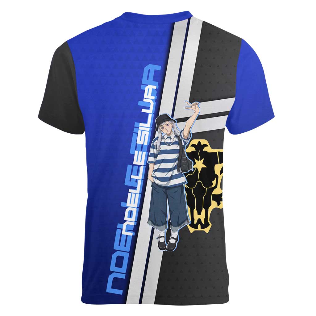 Black Clover Noelle Silva Women V-Neck T-Shirt Urban Streetwear Anime Style