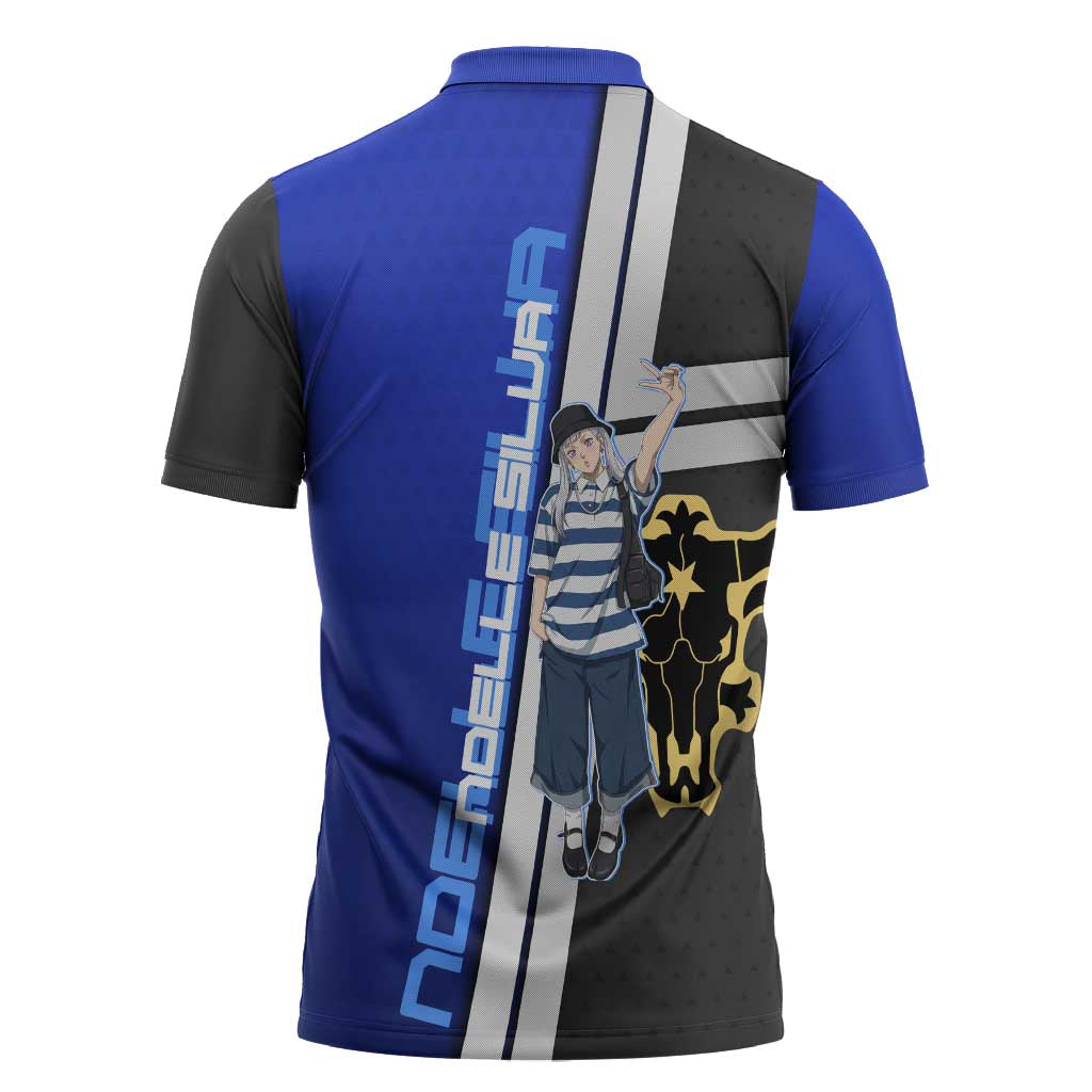 Black Clover Noelle Silva Zipper Polo Shirt Urban Streetwear Anime Style