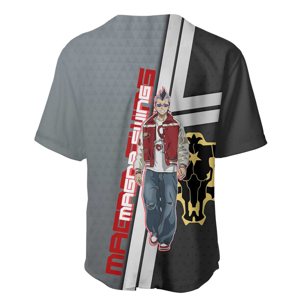 Black Clover Magna Swing Baseball Jersey Retro Anime Street Style
