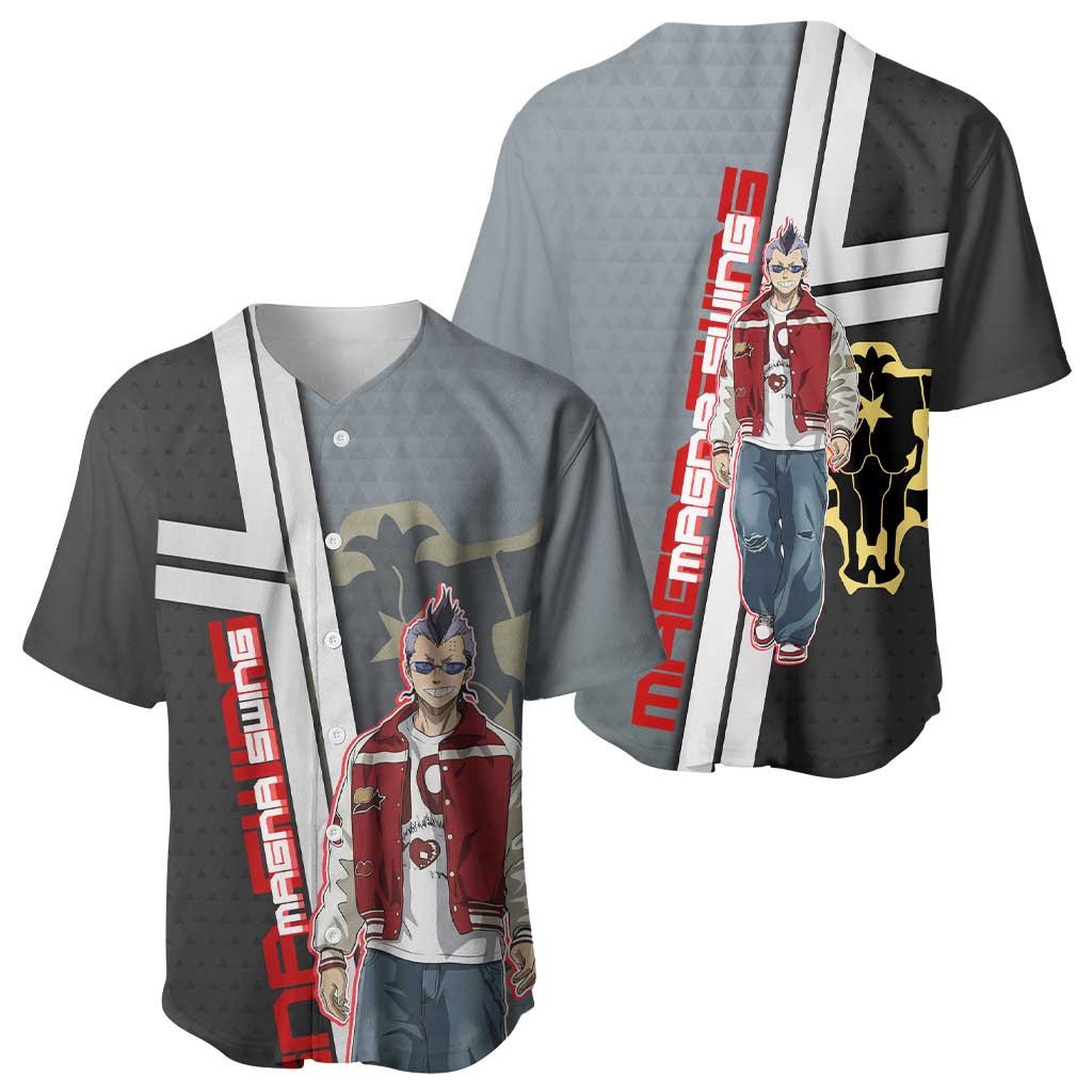 Black Clover Magna Swing Baseball Jersey Retro Anime Street Style