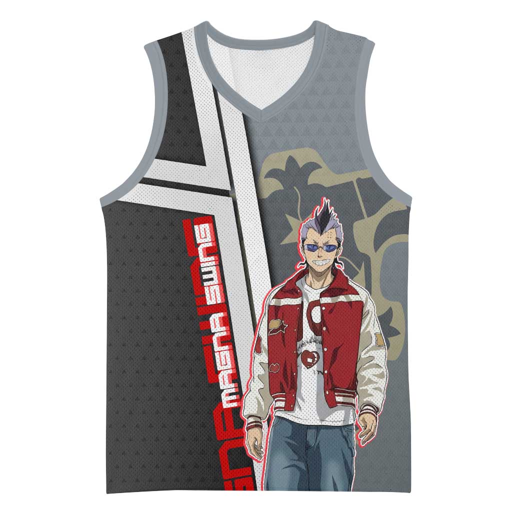 Black Clover Magna Swing Basketball Jersey Retro Anime Street Style