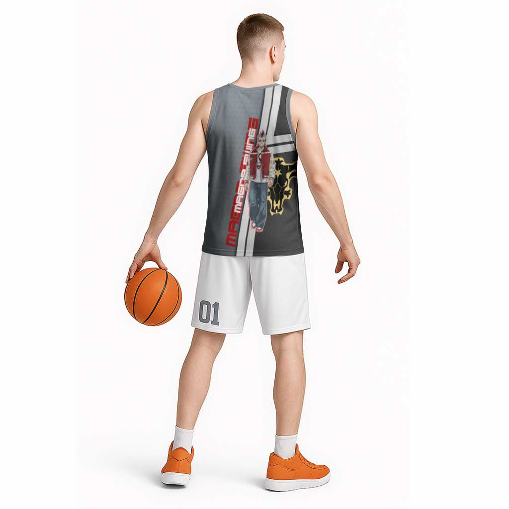 Black Clover Magna Swing Basketball Jersey Retro Anime Street Style