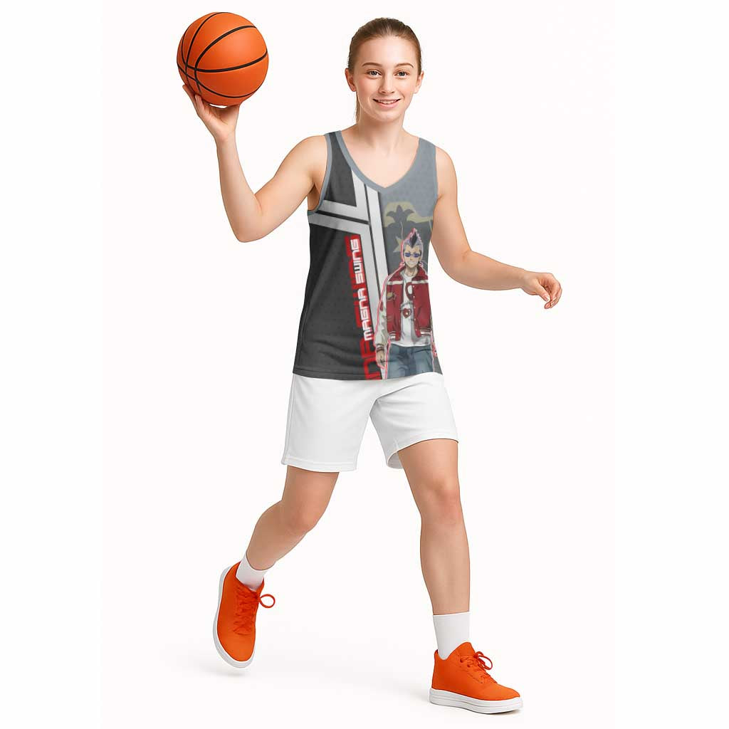 Black Clover Magna Swing Basketball Jersey Retro Anime Street Style