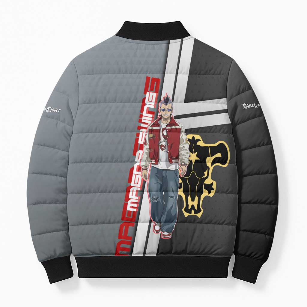 Black Clover Magna Swing Bomber Puffer Jacket Retro Anime Street Style