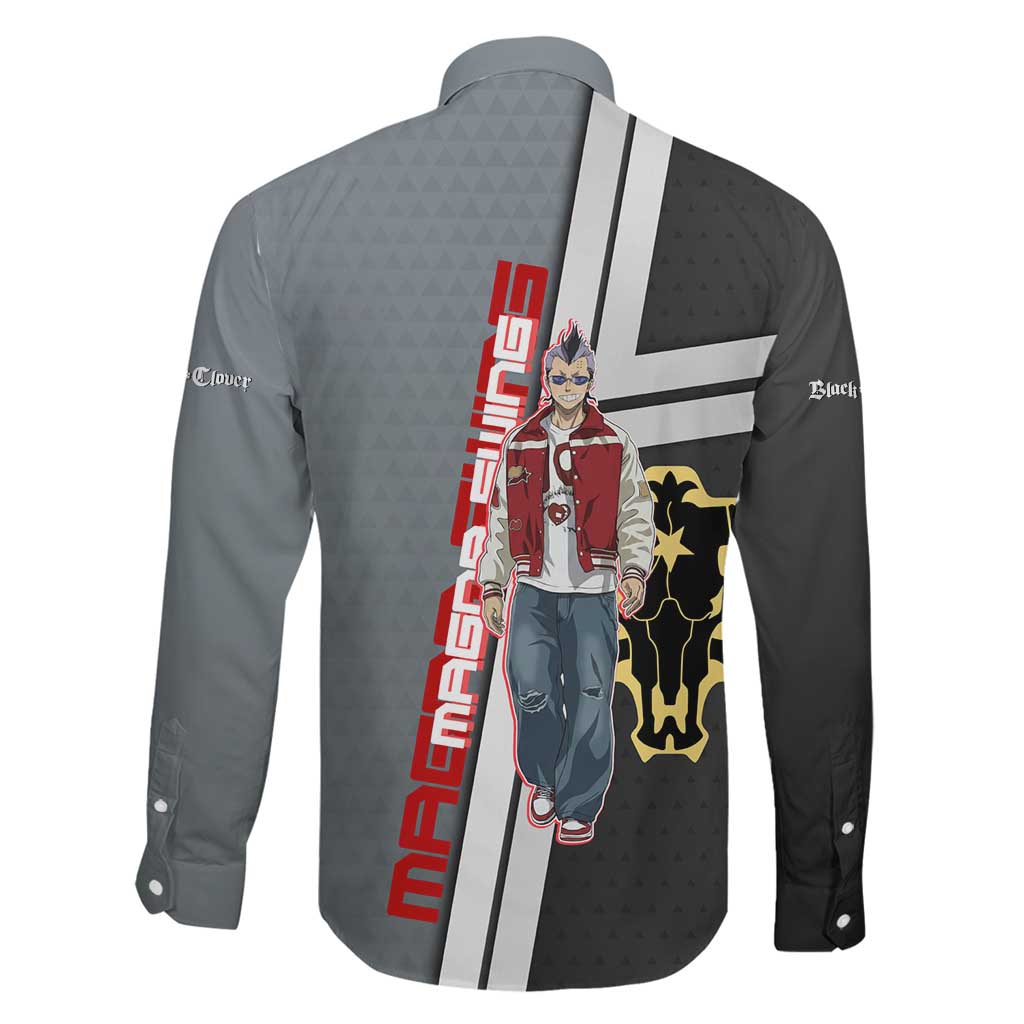 Black Clover Magna Swing Family Matching Long Sleeve Bodycon Dress and Hawaiian Shirt Retro Anime Street Style