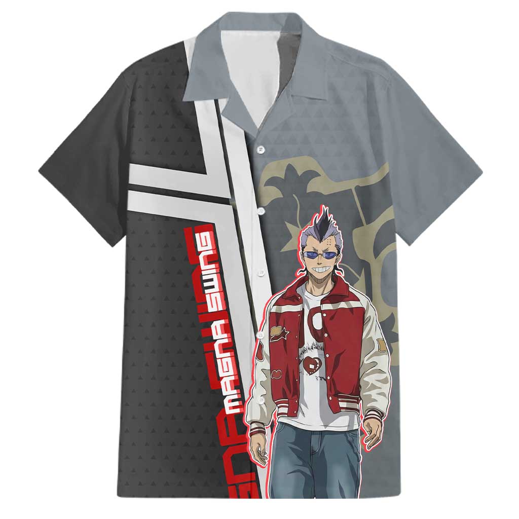 Black Clover Magna Swing Family Matching Puletasi and Hawaiian Shirt Retro Anime Street Style