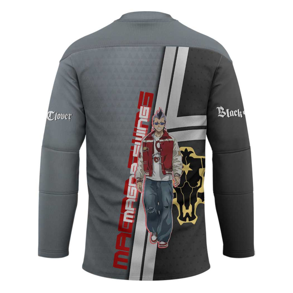 Black Clover Magna Swing Hockey Jersey Retro Anime Street Style