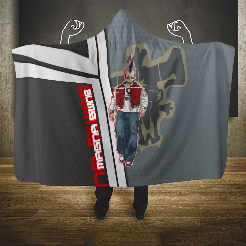 Black Clover Magna Swing Hooded Blanket Retro Anime Street Style