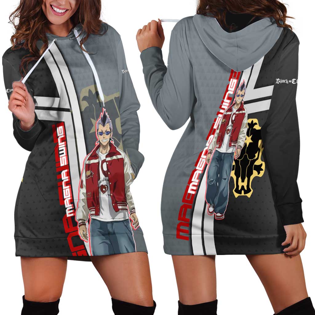 Black Clover Magna Swing Hoodie Dress Retro Anime Street Style