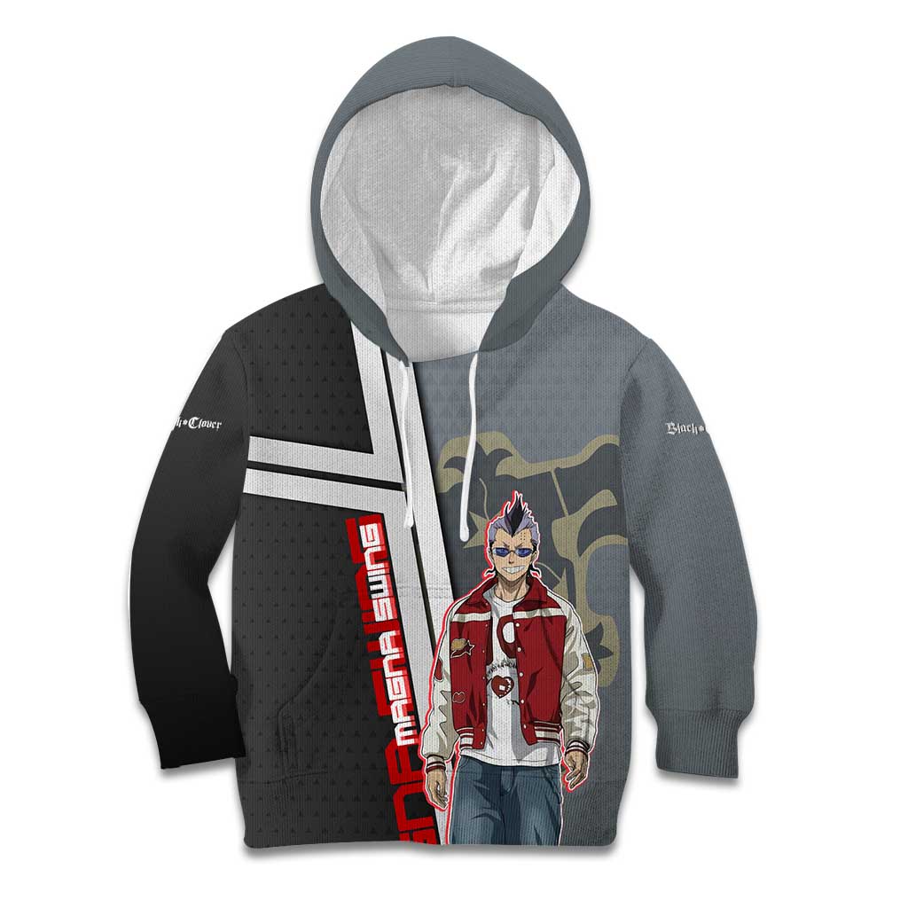 Black Clover Magna Swing Kid Hoodie Retro Anime Street Style