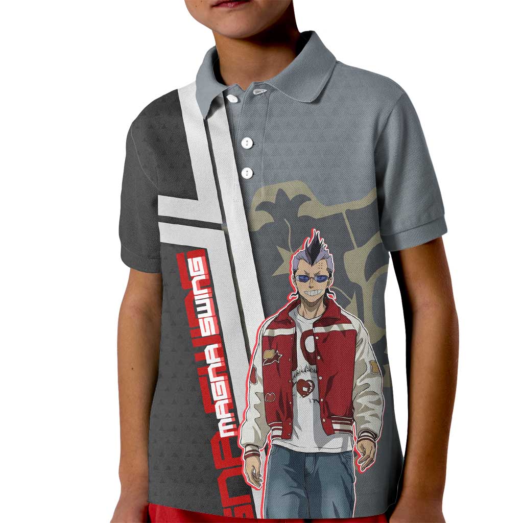 Black Clover Magna Swing Kid Polo Shirt Retro Anime Street Style