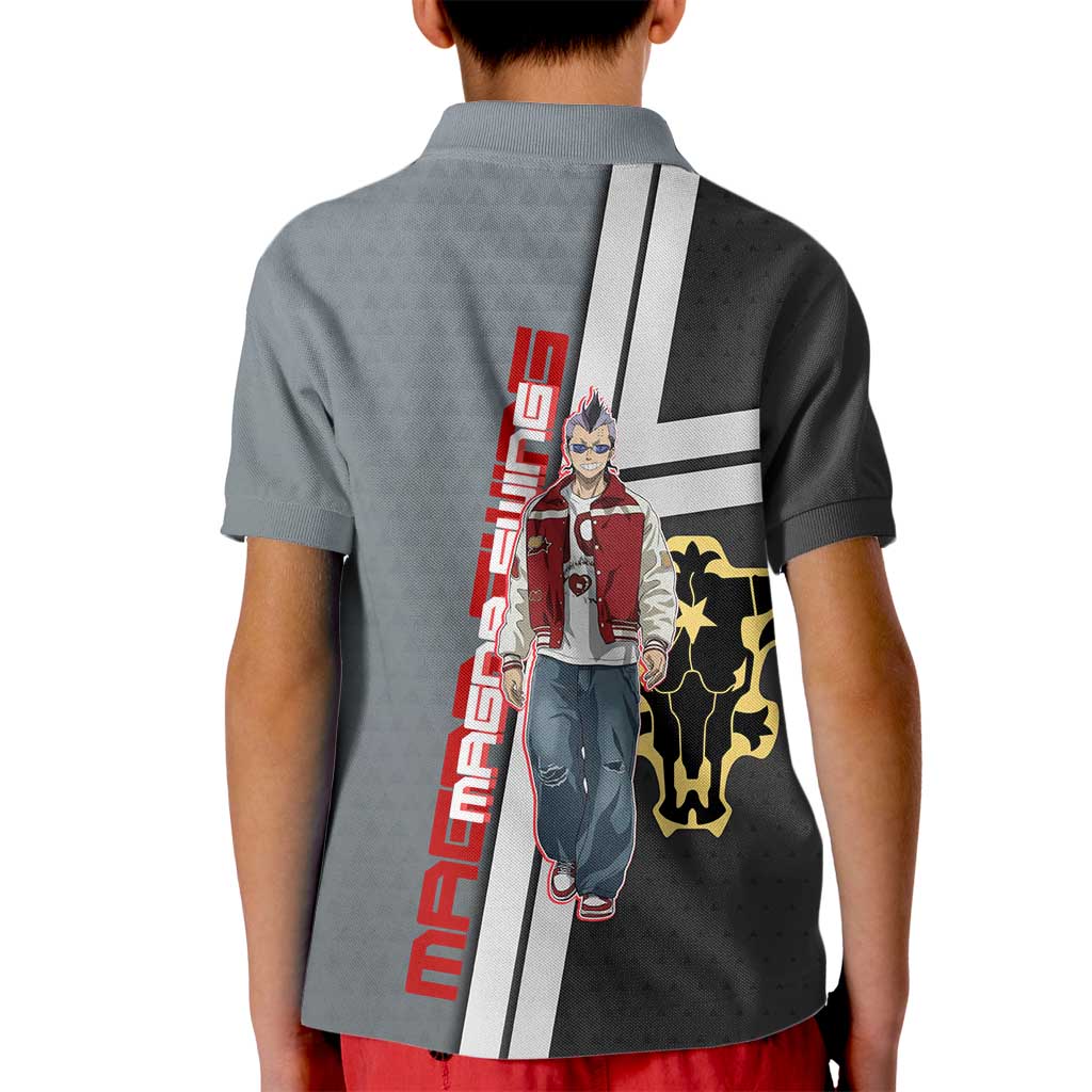 Black Clover Magna Swing Kid Polo Shirt Retro Anime Street Style