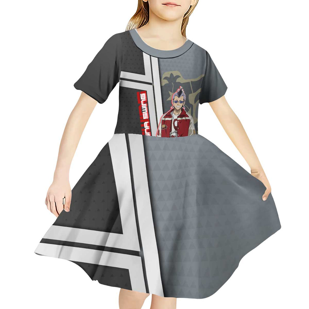 Black Clover Magna Swing Kid Short Sleeve Dress Retro Anime Street Style