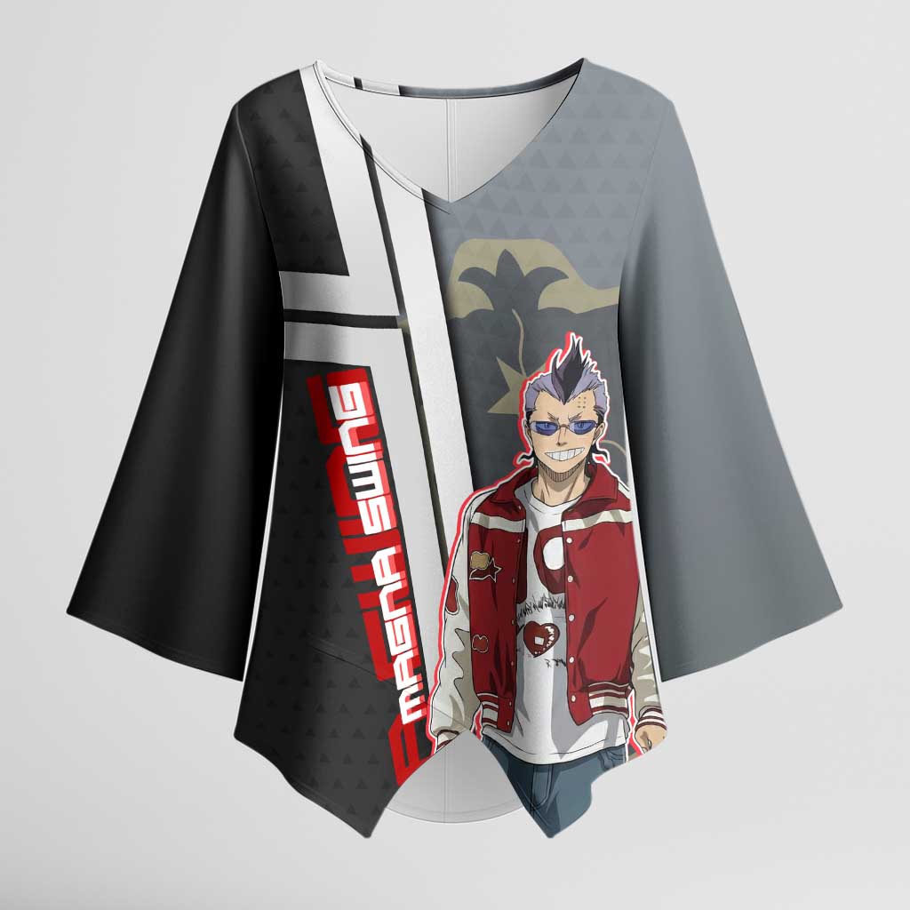 Black Clover Magna Swing Kimono Sleeve Blouse Retro Anime Street Style
