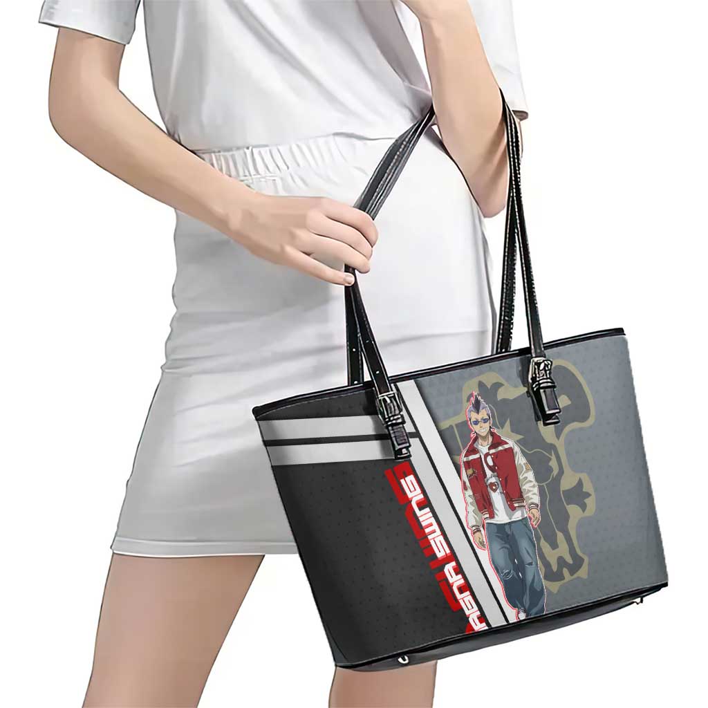 Black Clover Magna Swing Leather Tote Bag Retro Anime Street Style