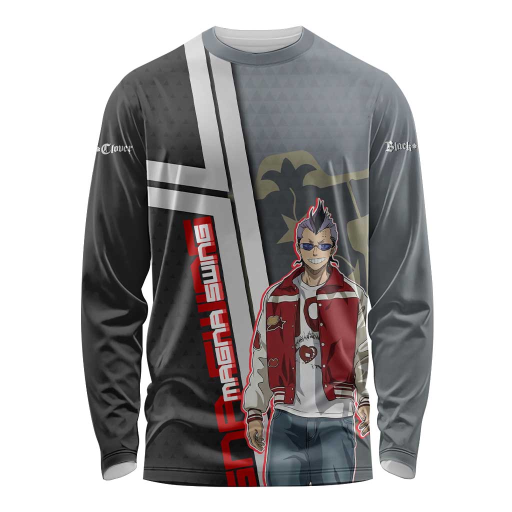 Black Clover Magna Swing Long Sleeve Shirt Retro Anime Street Style