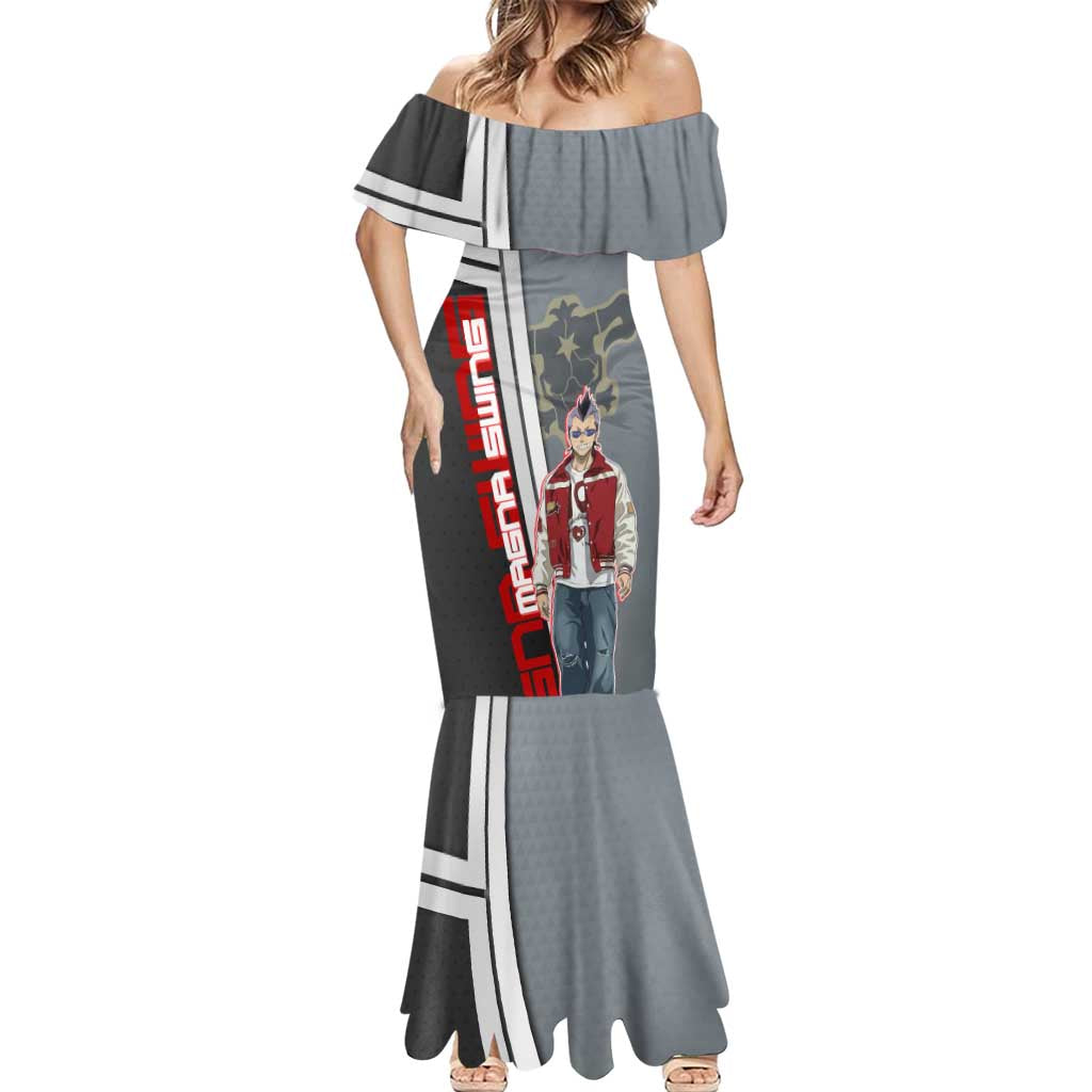 Black Clover Magna Swing Mermaid Dress Retro Anime Street Style