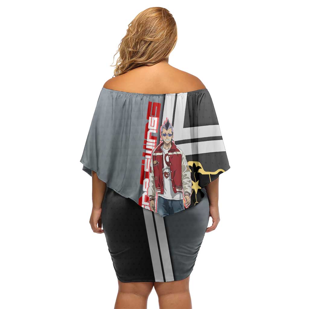 Black Clover Magna Swing Off Shoulder Short Dress Retro Anime Street Style