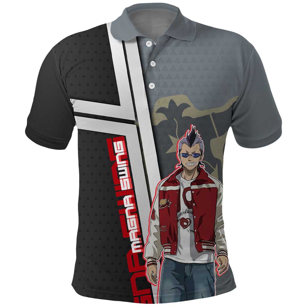 Black Clover Magna Swing Polo Shirt Retro Anime Street Style