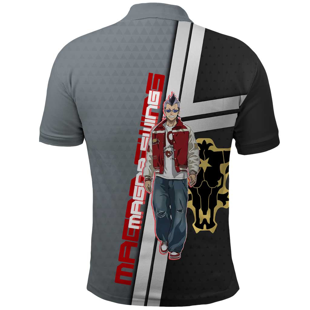 Black Clover Magna Swing Polo Shirt Retro Anime Street Style