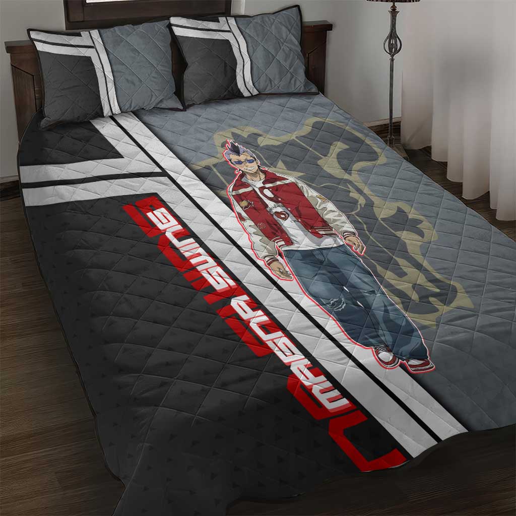Black Clover Magna Swing Quilt Bed Set Retro Anime Street Style
