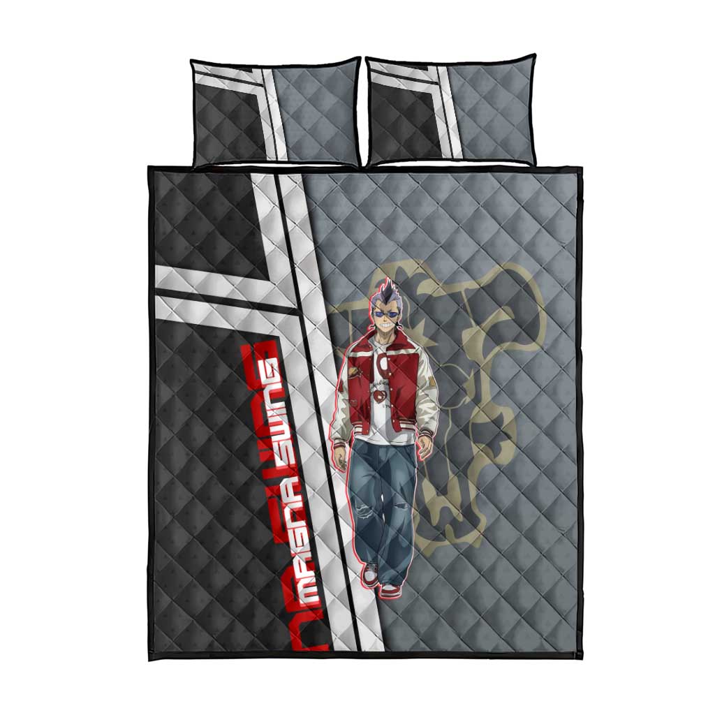Black Clover Magna Swing Quilt Bed Set Retro Anime Street Style