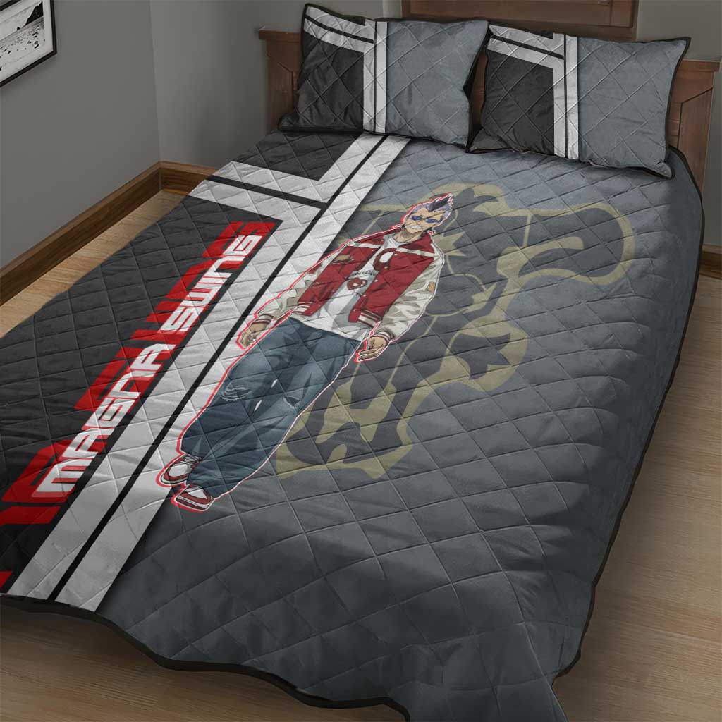 Black Clover Magna Swing Quilt Bed Set Retro Anime Street Style