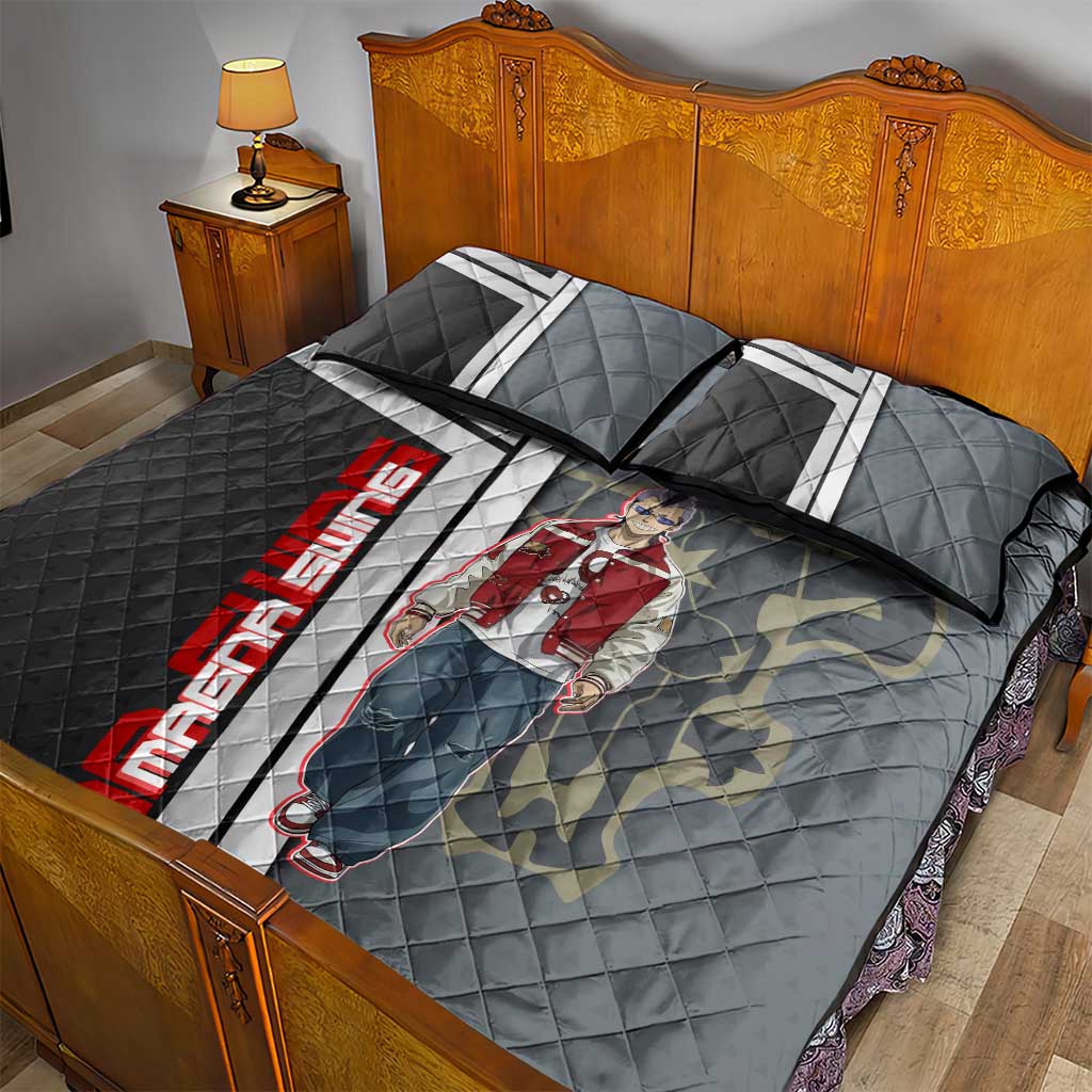 Black Clover Magna Swing Quilt Bed Set Retro Anime Street Style