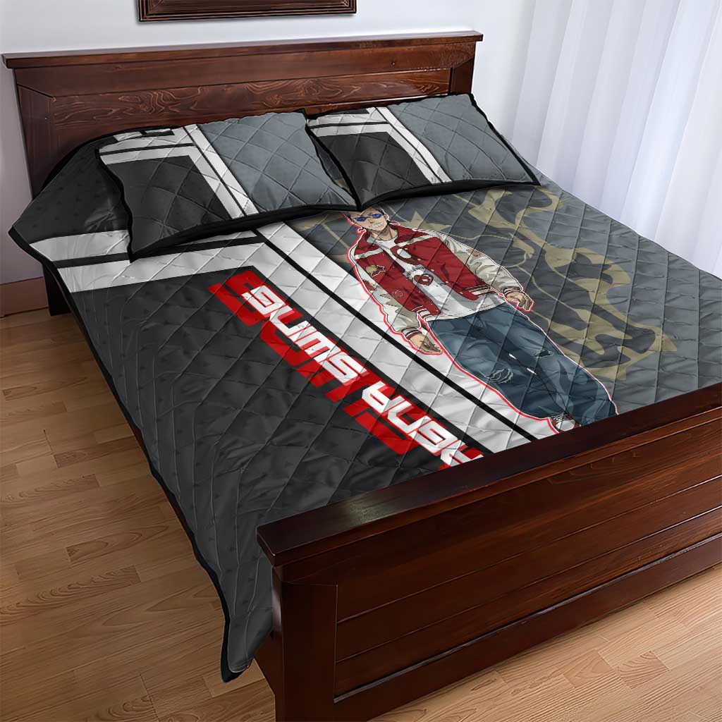 Black Clover Magna Swing Quilt Bed Set Retro Anime Street Style
