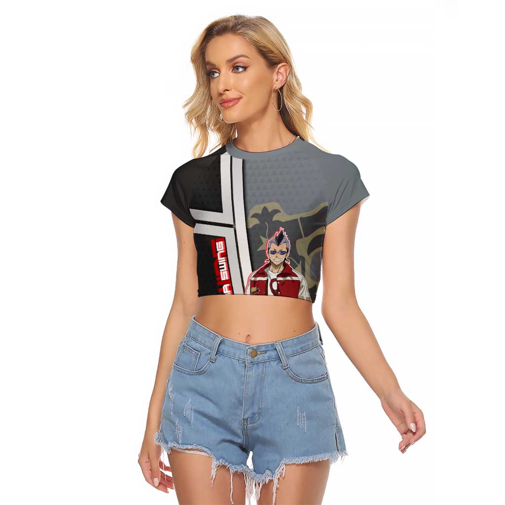 Black Clover Magna Swing Raglan Cropped T Shirt Retro Anime Street Style