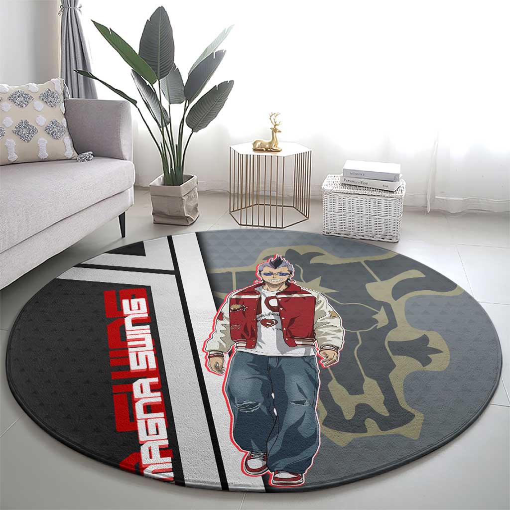 Black Clover Magna Swing Round Carpet Retro Anime Street Style