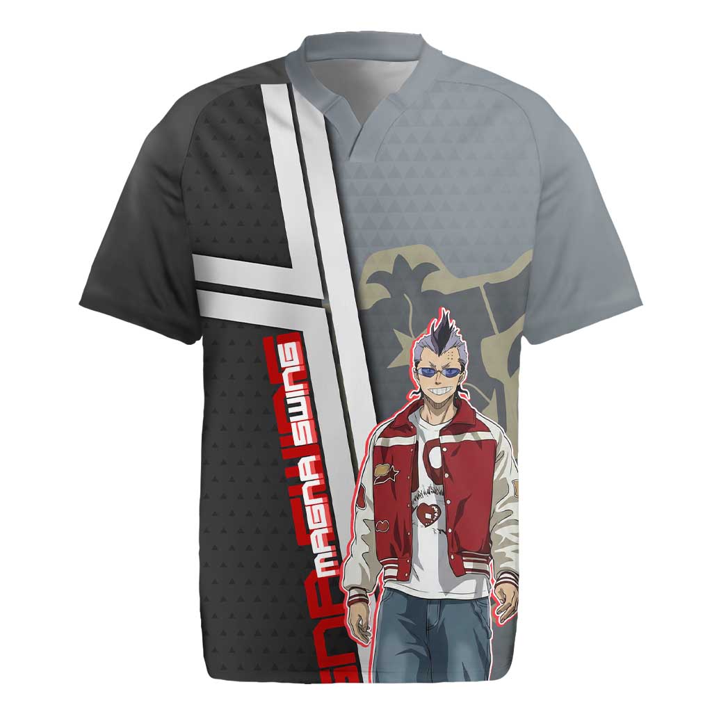 Black Clover Magna Swing Rugby Jersey Retro Anime Street Style