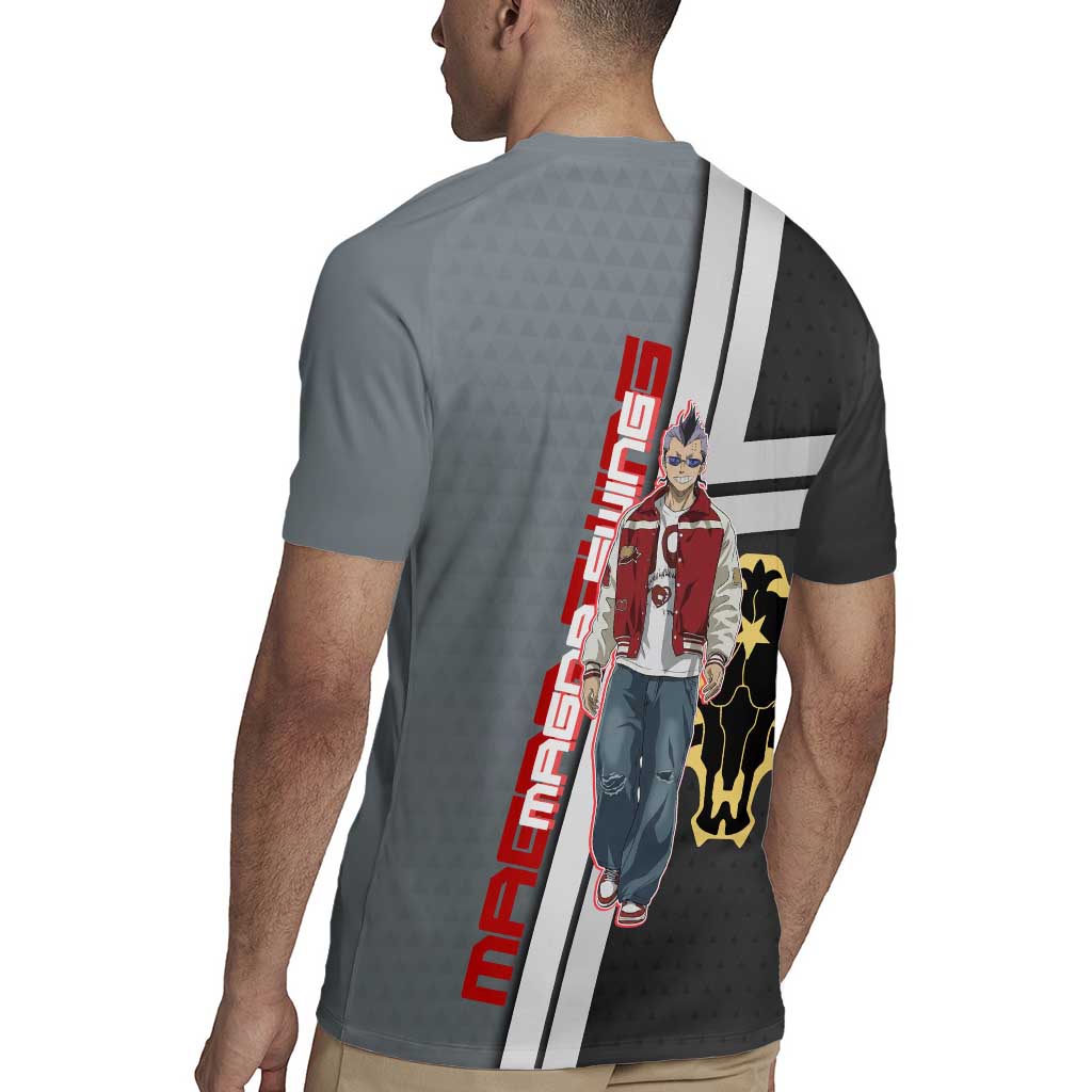 Black Clover Magna Swing Rugby Jersey Retro Anime Street Style