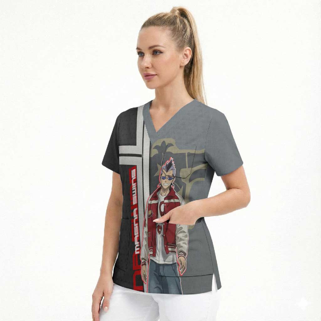 Black Clover Magna Swing Scrub Top Retro Anime Street Style