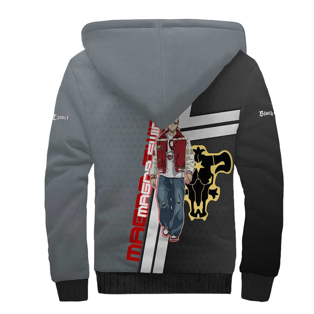 Black Clover Magna Swing Sherpa Hoodie Retro Anime Street Style