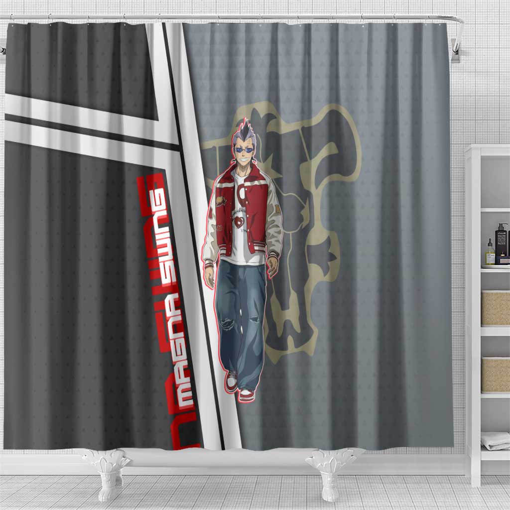 Black Clover Magna Swing Shower Curtain Retro Anime Street Style