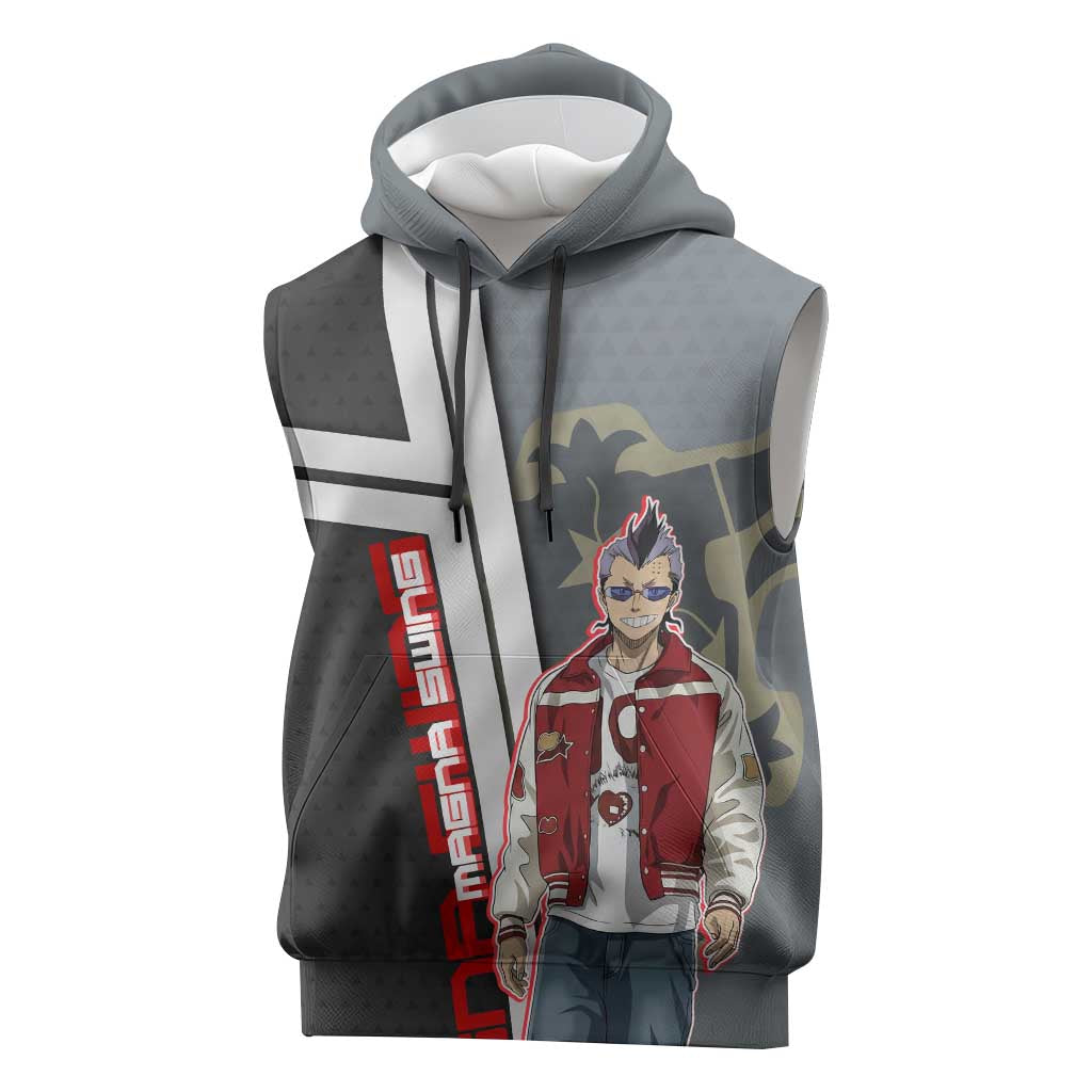 Black Clover Magna Swing Sleeveless Hoodie Retro Anime Street Style