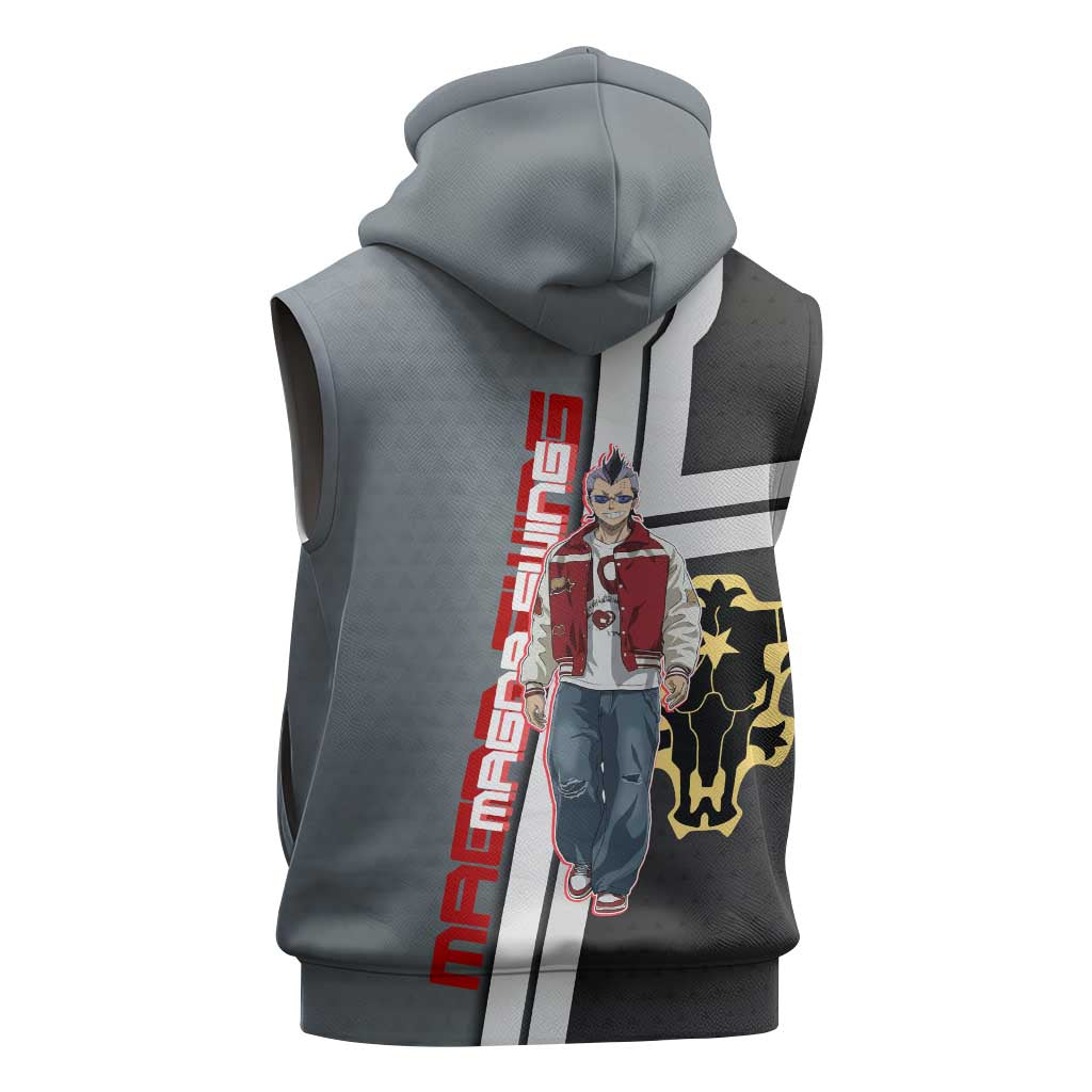 Black Clover Magna Swing Sleeveless Hoodie Retro Anime Street Style