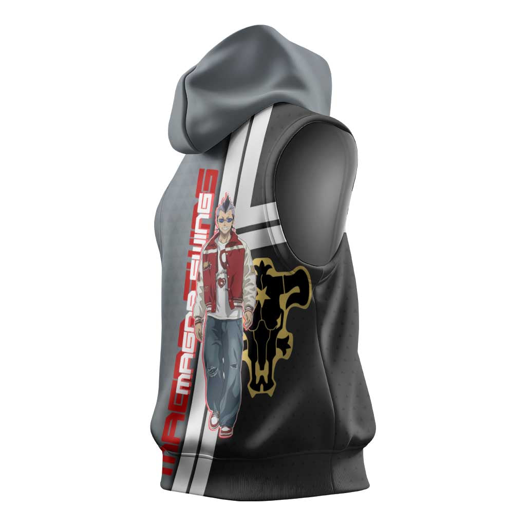 Black Clover Magna Swing Sleeveless Hoodie Retro Anime Street Style