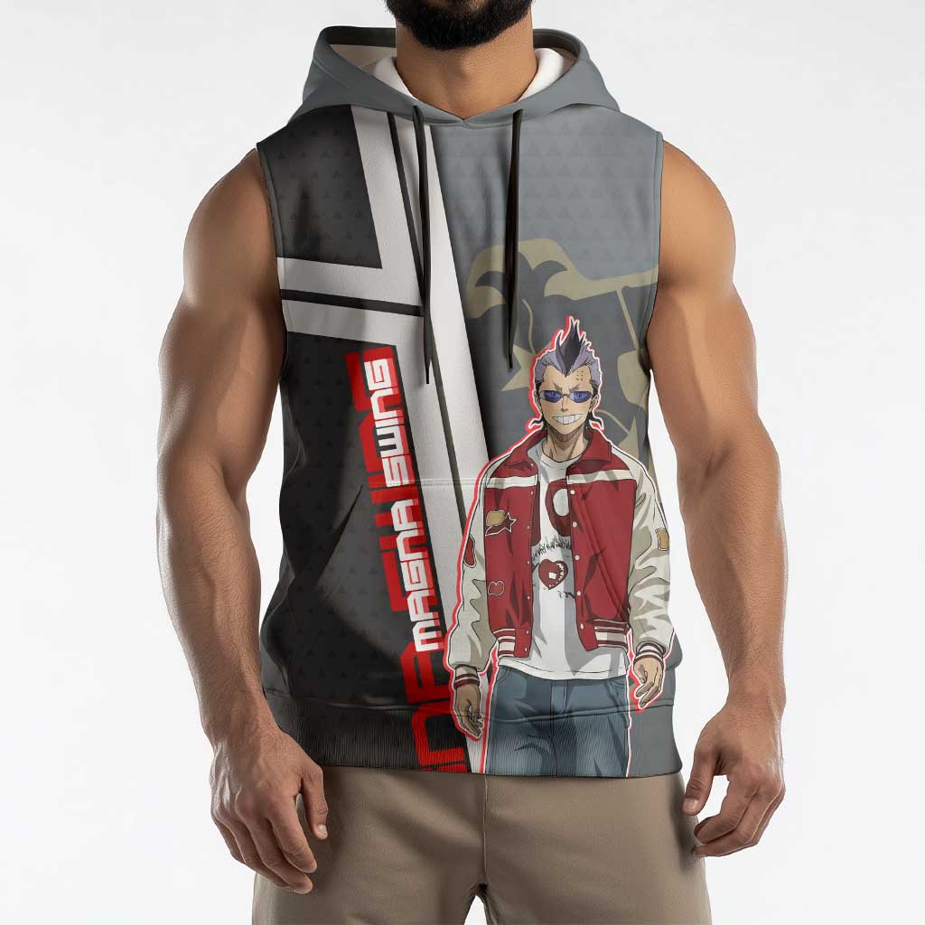 Black Clover Magna Swing Sleeveless Hoodie Retro Anime Street Style