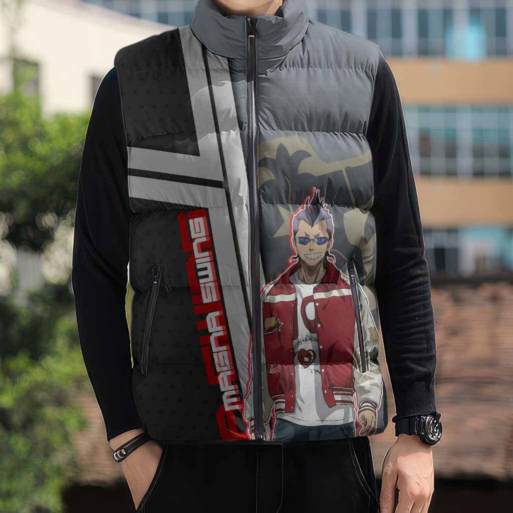 Black Clover Magna Swing Sleeveless Puffer Jacket Retro Anime Street Style