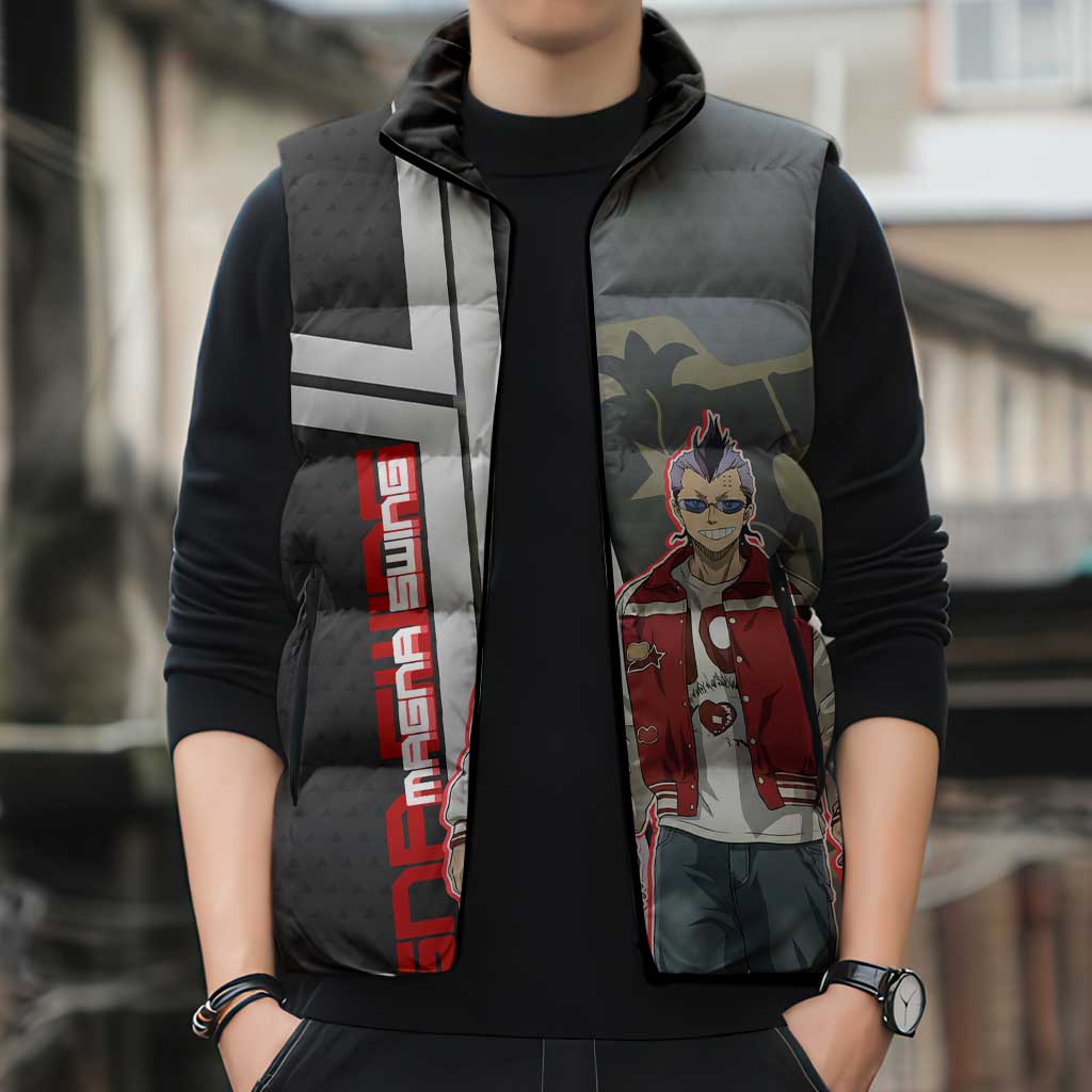 Black Clover Magna Swing Sleeveless Puffer Jacket Retro Anime Street Style