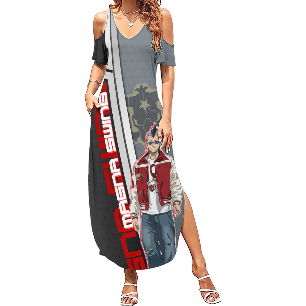 Black Clover Magna Swing Summer Maxi Dress Retro Anime Street Style