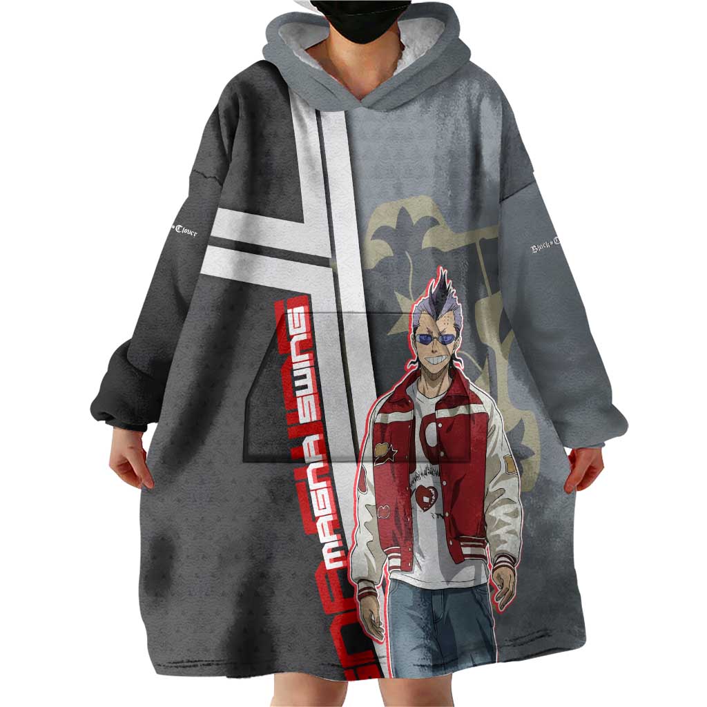 Black Clover Magna Swing Wearable Blanket Hoodie Retro Anime Street Style