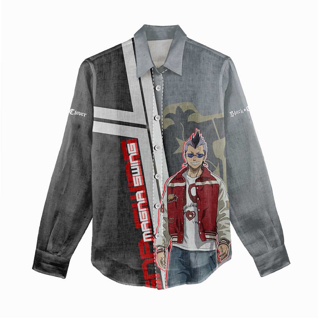 Black Clover Magna Swing Women Casual Shirt Retro Anime Street Style