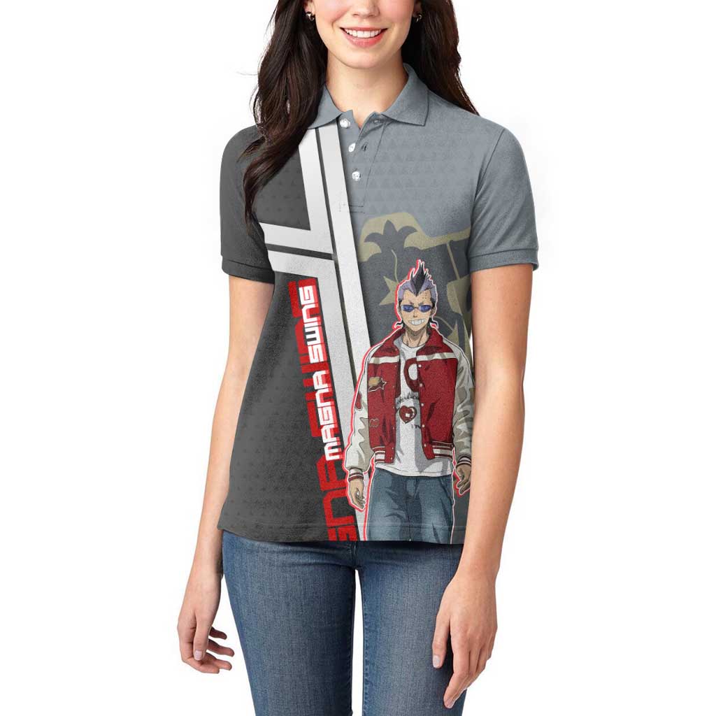 Black Clover Magna Swing Women Polo Shirt Retro Anime Street Style