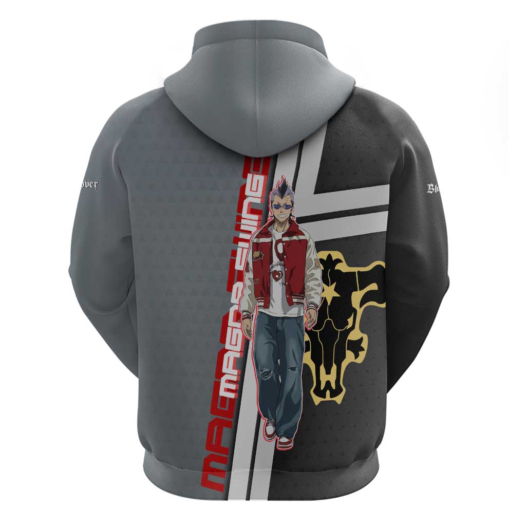 Black Clover Magna Swing Zip Hoodie Retro Anime Street Style
