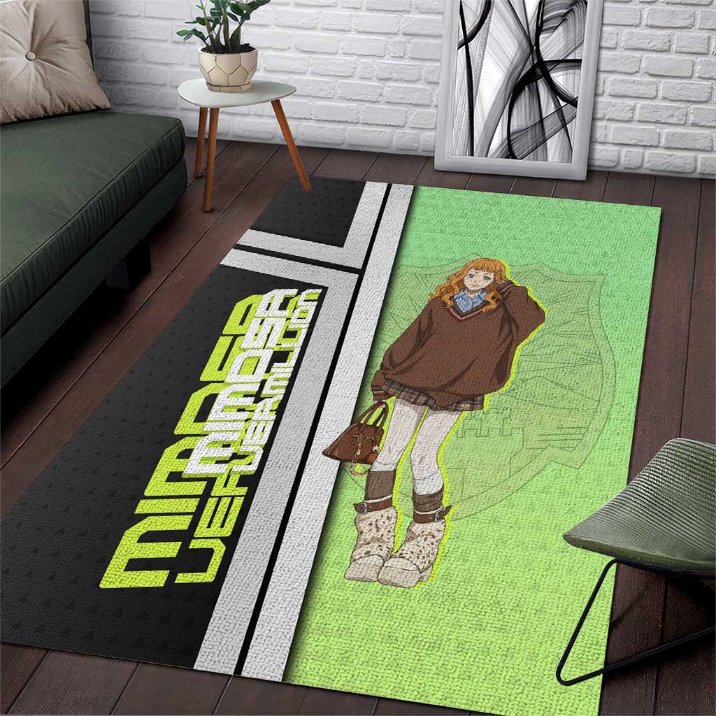 Black Clover Mimosa Vermillion Area Rug Cozy Academia Anime Style