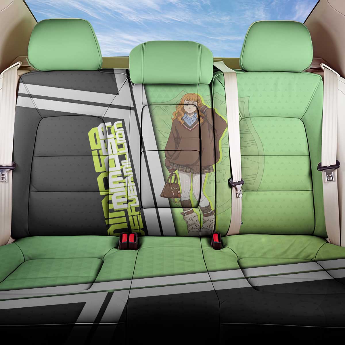 Black Clover Mimosa Vermillion Back Car Seat Cover Cozy Academia Anime Style