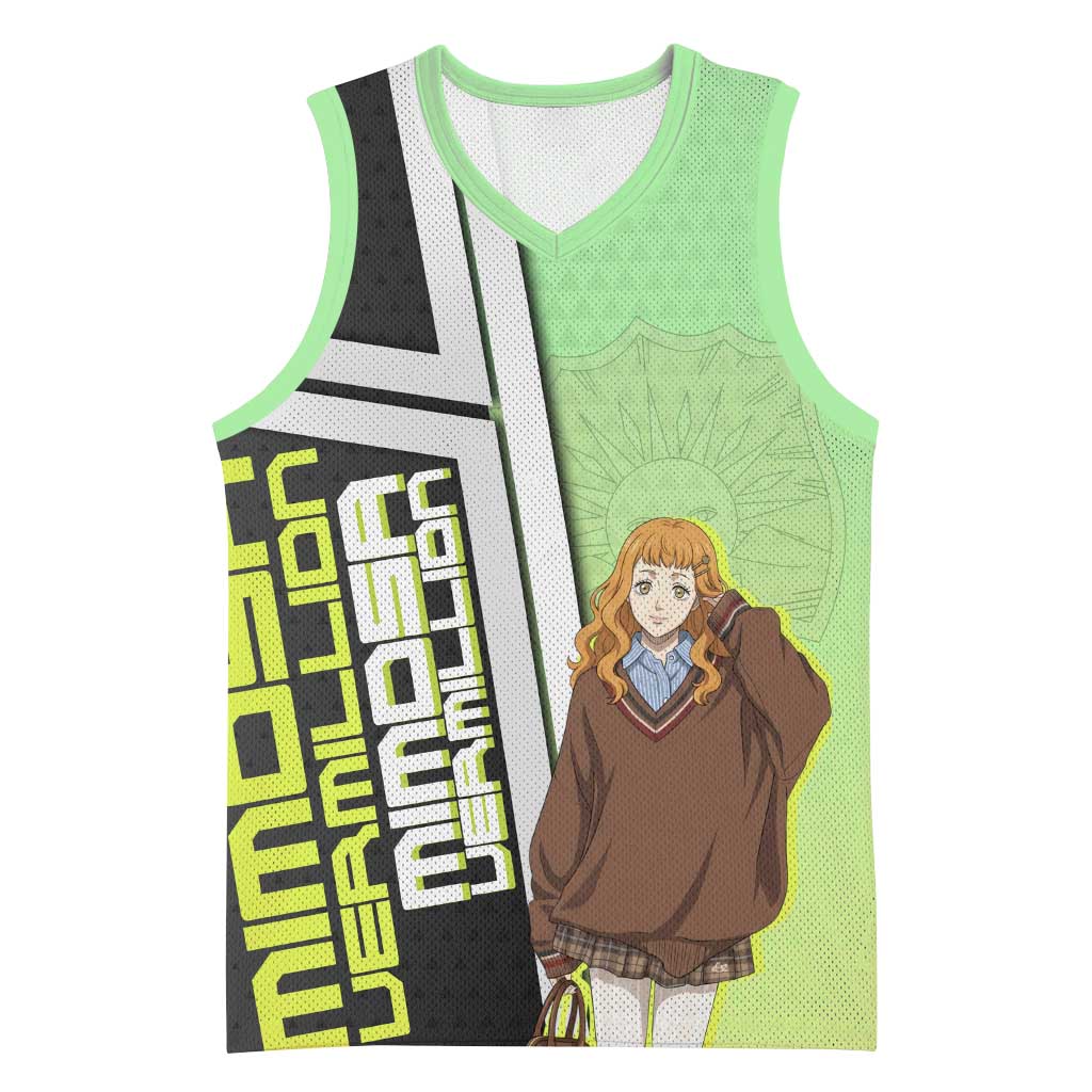 Black Clover Mimosa Vermillion Basketball Jersey Cozy Academia Anime Style